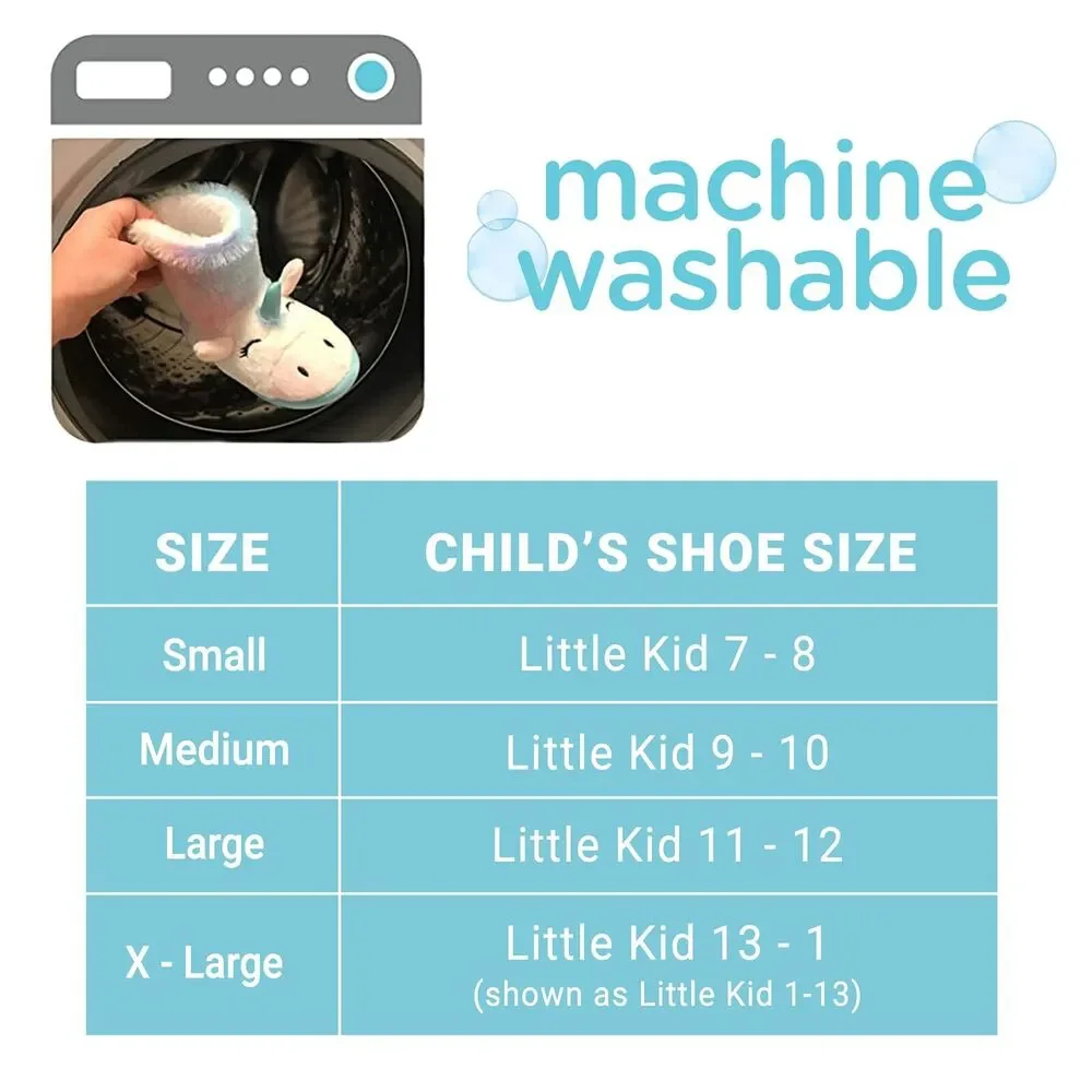 Totes‎ Bootie Slippers, Childrens Unicorn, US 1-13 Unisex Little Kid